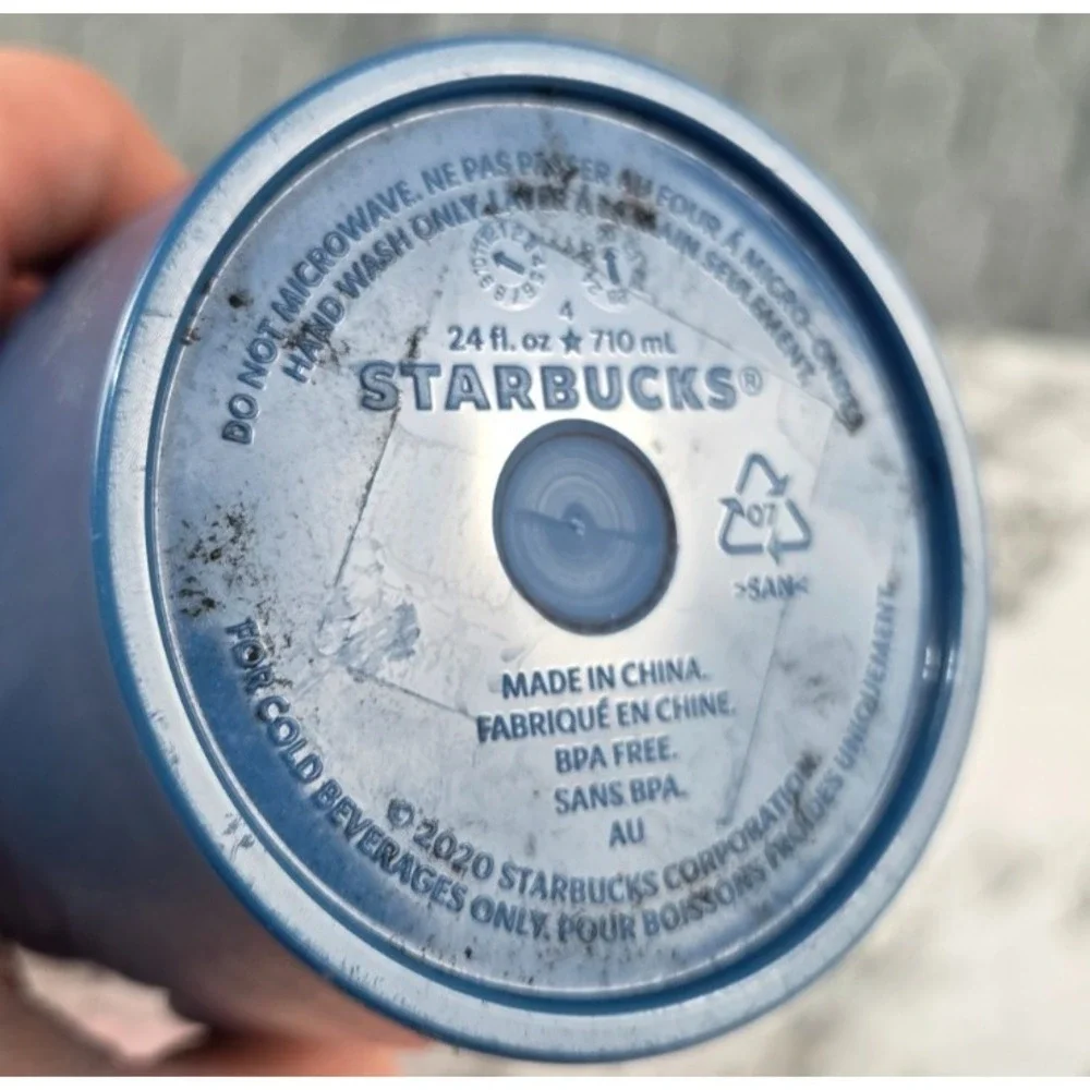 STARBUCKS Color Wave Red Aqua Blue‎ Cold Cup Tumbler 24oz Summer 2020 No Straw